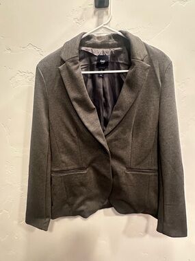 GAP Women's Dark Gray Tailored Single-Button Blazer